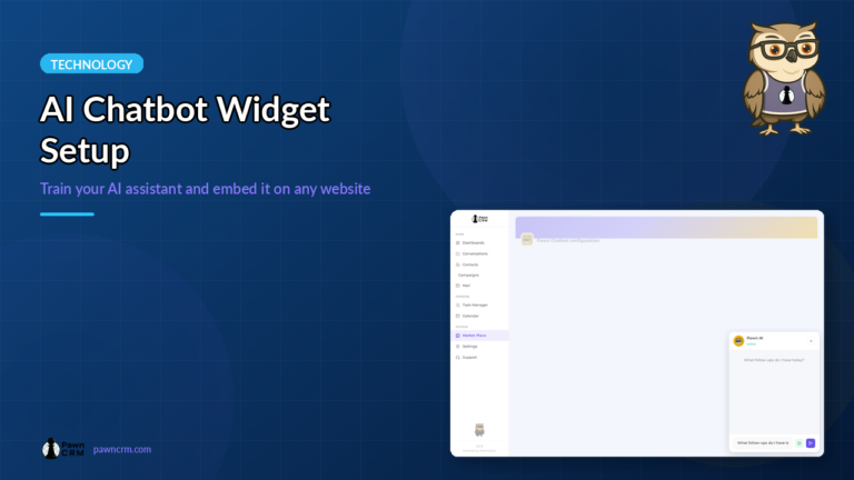 How to Set Up the AI Chatbot Widget in PawnCRM